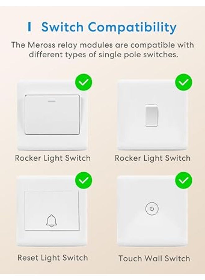 Meross Matter Smart Light Switch with Energy Monitor, Wireless Relay WiFi Switch with Matter Simple - Image 2