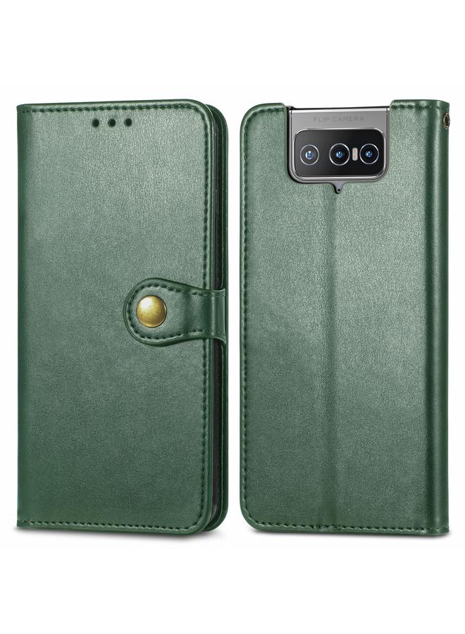 Zaboon Case For Asus Zenfone 8 Flip Solid Color Leather Buckle Phone Case with Lanyard & Photo Frame & Card Slot & Wallet & Stand Function - Image 2