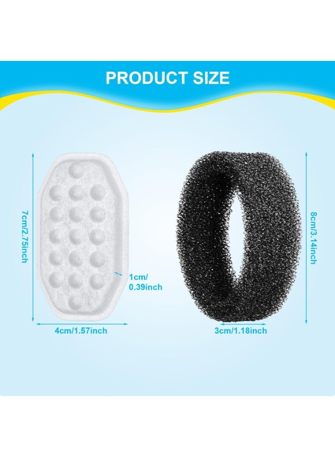 16 Pack Cat Water Fountain Filters Replacement & Pre-Filter Sponges for 108oz/3.2 Stainless Steel Pet Water Fountain with Water Level Window - Image 5