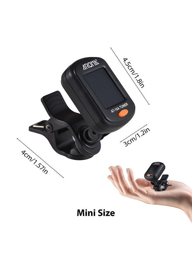 Aroma Guitar Tuner Clip On for Chromatic Guitar Bass Violin Ukulele Color LCD Display Screen Portable Guitar Tuner with Foldable Rotating Clip Universal Guitar Accessories  - Image 4