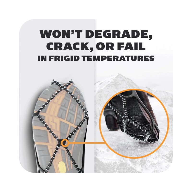 Yaktrax Walk Traction Cleats for Walking on Snow and Ice (1 Pair), Large , Black - Image 3