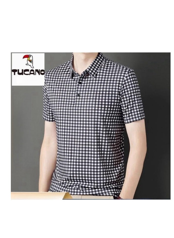 Tucano - Men's Ice Silk Short Sleeved T-Shirt POLO Shirt - Image 1