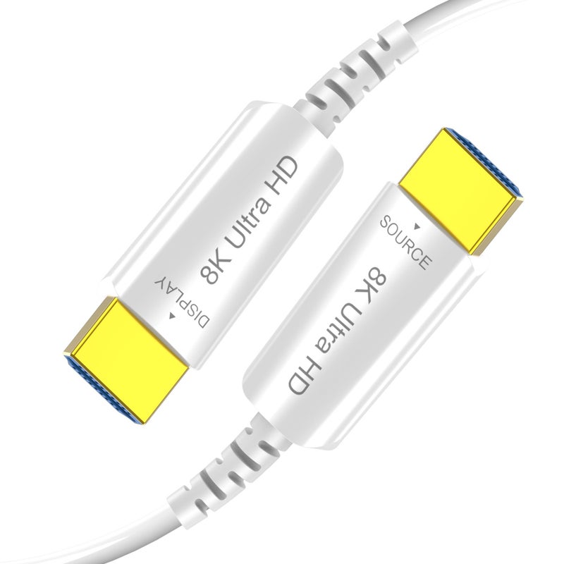 DGHUMEN 8K Fiber Optic HDMI Cable 15 FT 8K60Hz 4K240Hz Thin Extra Long HDMI Cable 48Gbps Ultra High Speed Dynamic HDR eARC HDCP 2223 3D Compatible for PS45XboxTVLaptopMonitor - Image 2