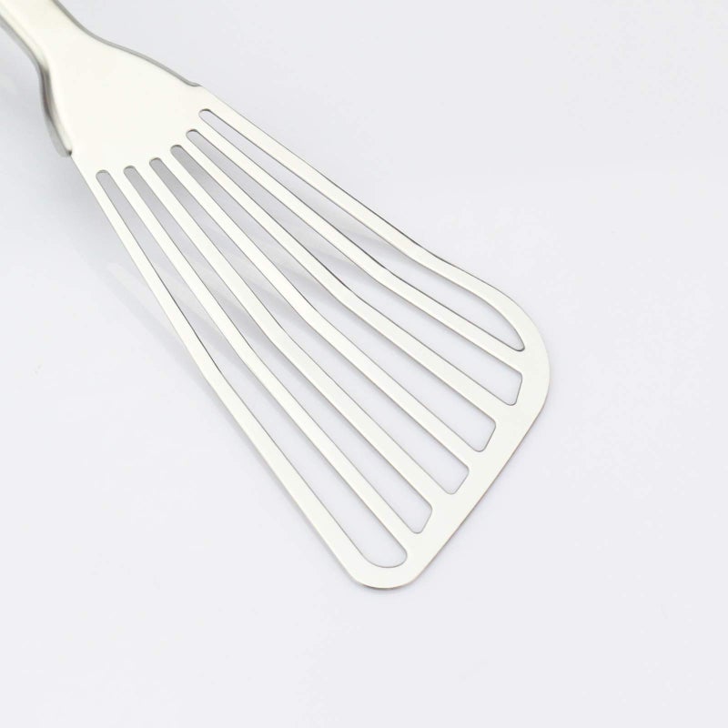 JXWING 304 Stainless Steel Fish Spatula, Non-Slip Ergonomic Handle Slotted Spatula, Black - Image 3