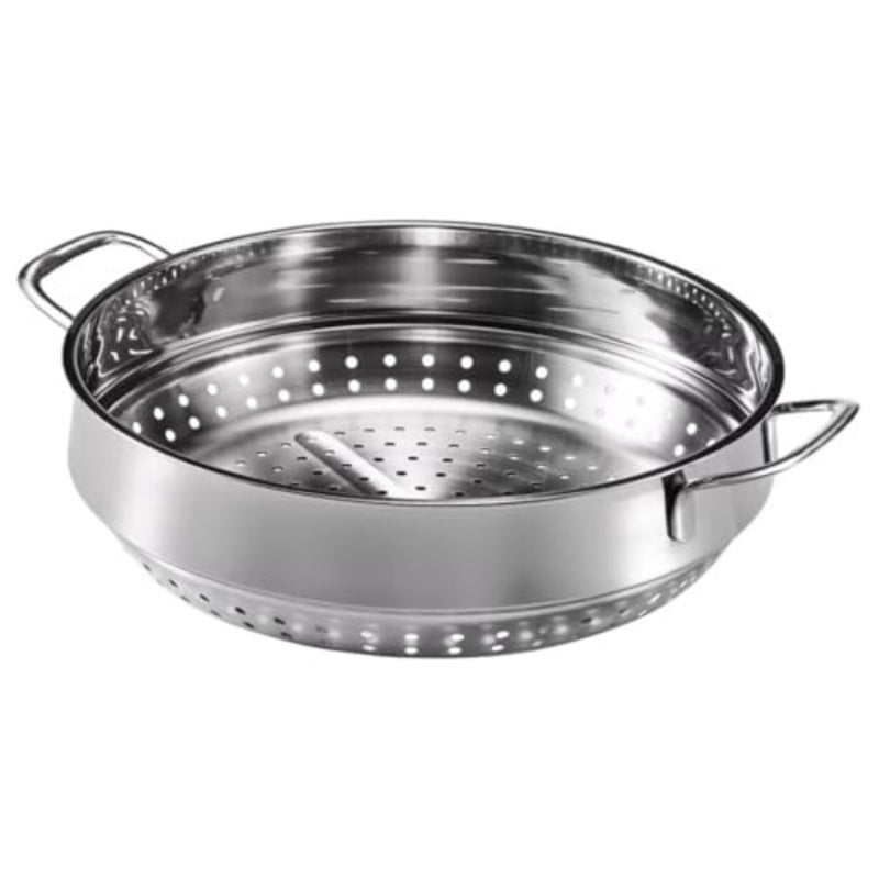Steamer Insert, Stainless Steel, Steamer Insert Stainless Steel 30cm Stackable Steaming Basket for Pot Vegetable Fish Dumpling Steamer Basket with Handle - Image 1