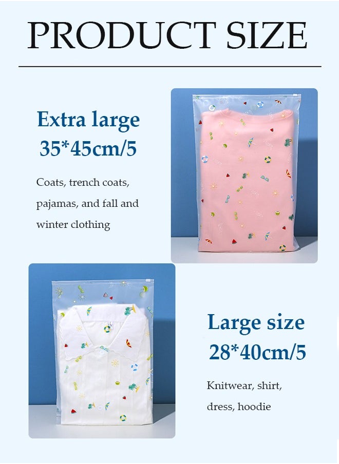 DUNISO 20Pcs  Travel Storage Bags,Multi-size Travel Bags,Waterproof Multifunctional Reusable Clear Clothes Storage Bag，Travel Packing Zip Lock Bags Pouch,for Travel Clothes Shoes Cosmetics Suitcases  - Image 2