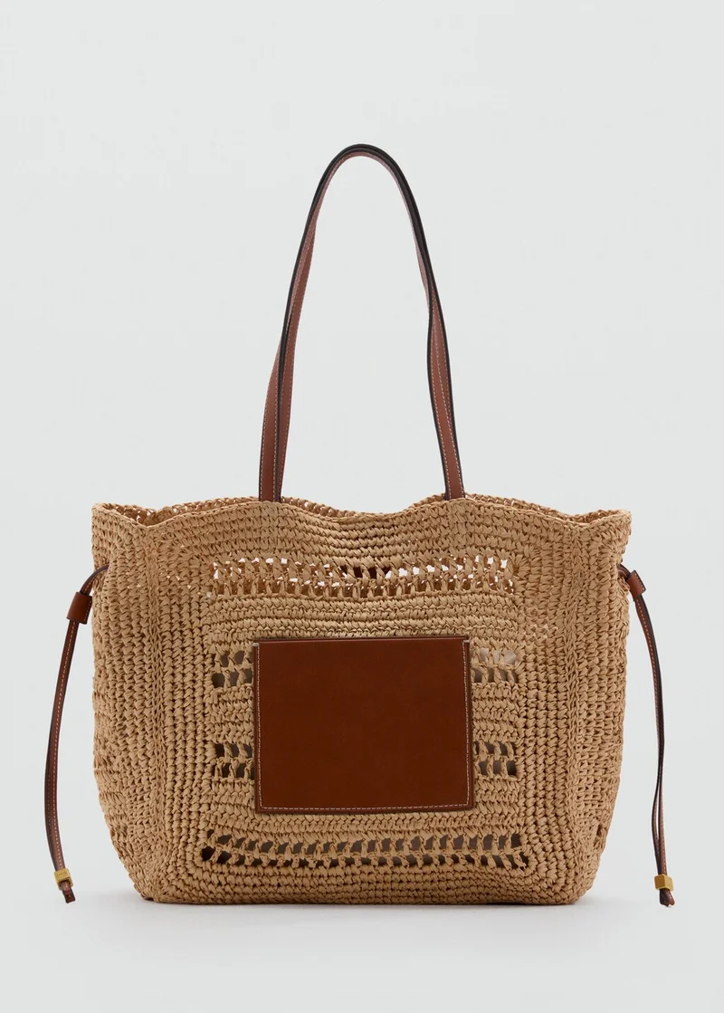 مانجو Natural fibre shopper bag