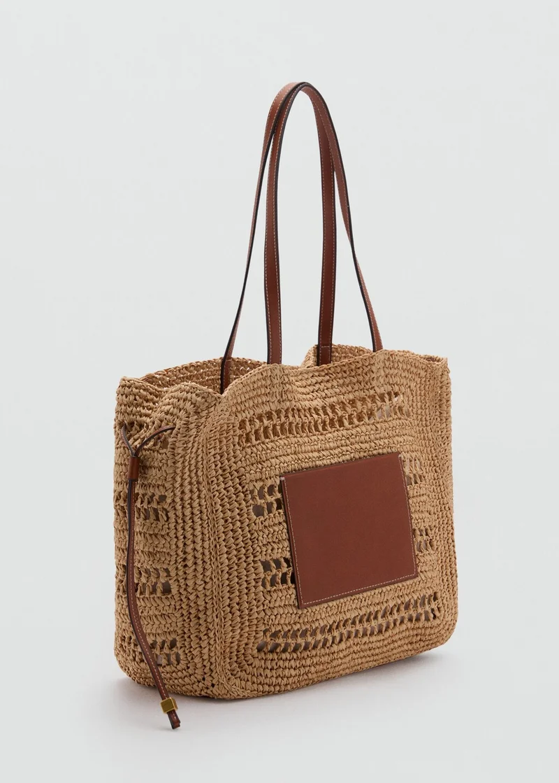 مانجو Natural fibre shopper bag
