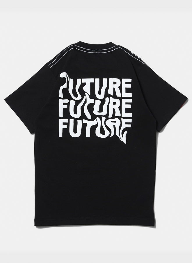 كيدو تي شيرت أسود "نجم المستقبل" للأطفال للجنسين