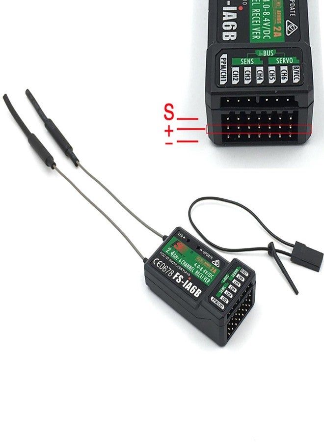 Flysky جهاز استقبال FLYSKY FS-iA6B 6CH 2.4GHz AFHDS2A مع هوائي مزدوج متوافق مع جهاز التحكم عن بعد FS-i6 i6X i6S - Image 4