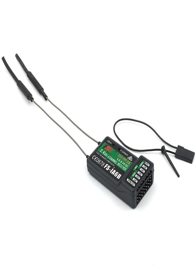 Flysky جهاز استقبال FLYSKY FS-iA6B 6CH 2.4GHz AFHDS2A مع هوائي مزدوج متوافق مع جهاز التحكم عن بعد FS-i6 i6X i6S - Image 1