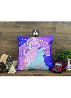 Buddha Decorative Throw Pillow Cover, 45x45 cm, Purple and Blue Cosmic Design, Double-Sided Print - pzsku/ZB4C6ACD893CF78F6C0A5Z/45/_/1740555609/316d0473-549b-4cff-b19f-74280aa4e9ca