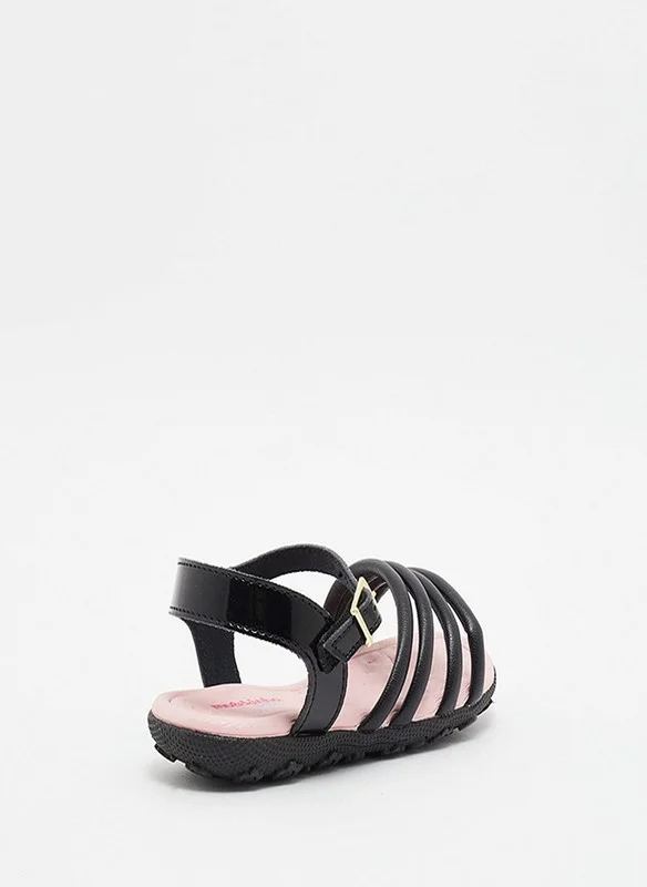MOLEKINHA MOLEKINHA Sandals with Back strap For Infant Girls, Black