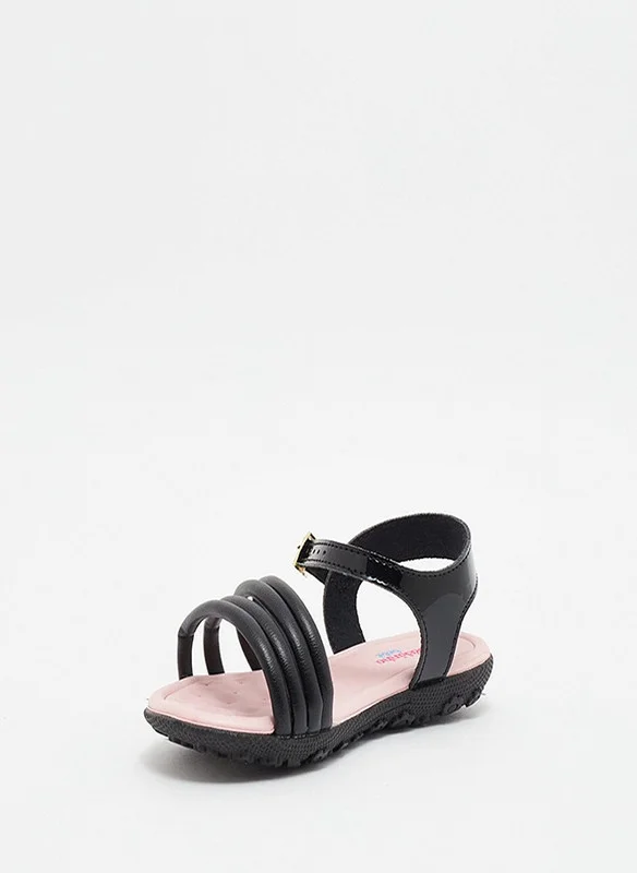 موليكينها MOLEKINHA Sandals with Back strap For Infant Girls, Black