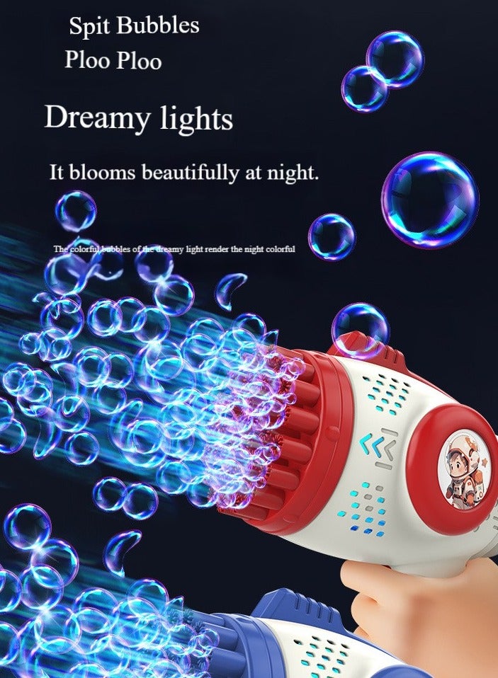 Kids Cartoon Bubble Gun, Electric Handheld Light-Up Bubble Machine with Multiple Holes, Bubble Wand Blower with Bubble Solution, Bubble Toys for Wholesale - Image 3