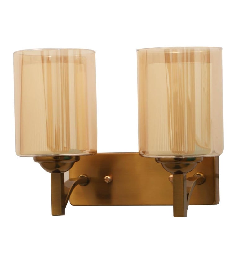 CORAL TREE Antique Brass Double Style Finish Wall Light for Indoor and Outdoor Home Decoration for Bedroom Bedside and Living Room Decoration Golden Double Style - Image 2