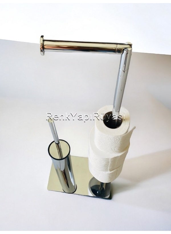 Toilet Roll Holder and Toilet Brush 100% Steel 304 Stainless Stylish Design - pzsku/ZB4C6CE314CDEDC96BB7BZ/45/_/1731060859/99858da8-a71b-46d4-83ff-8653a48d29bb