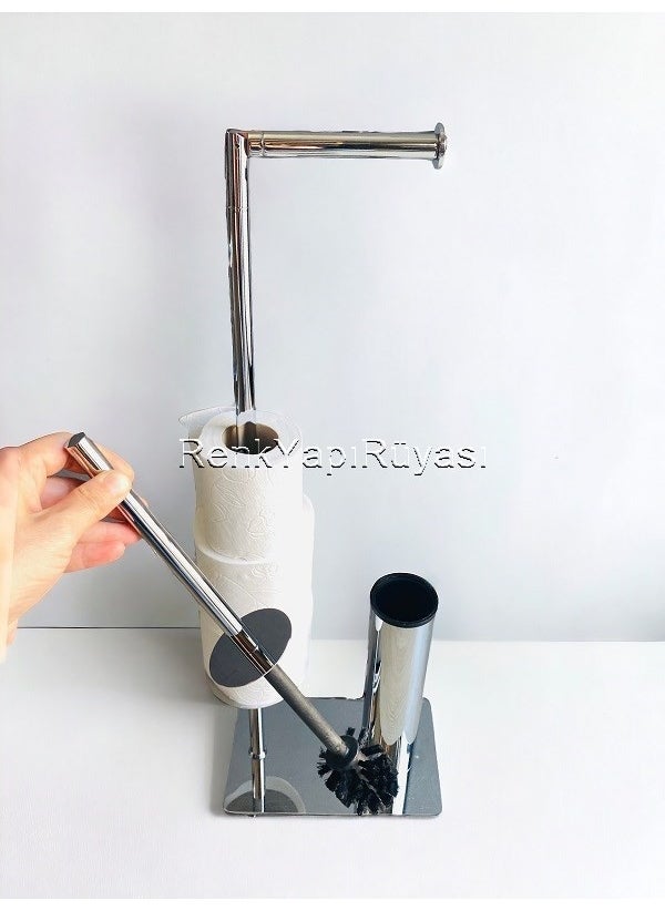 Toilet Roll Holder and Toilet Brush 100% Steel 304 Stainless Stylish Design - pzsku/ZB4C6CE314CDEDC96BB7BZ/45/_/1731060870/fdd9698e-eb82-492c-bbe8-4f4130ef8cac