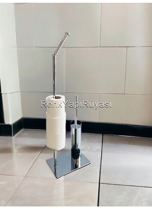 Toilet Roll Holder and Toilet Brush 100% Steel 304 Stainless Stylish Design - pzsku/ZB4C6CE314CDEDC96BB7BZ/45/_/1731061134/d8c4114e-a16f-4564-a840-c8546a95cac4