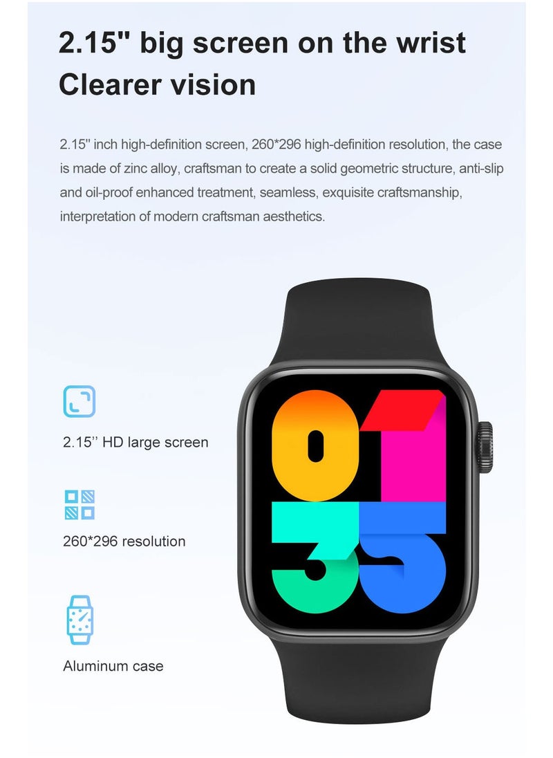 Multifunctional Smartwatch, 2.1 Inches, Smart Voice Assistant, Multiple Sports Modes, High-Definition Full Touch Screen, Multiple Message Reminders, Multiple Sports Modes, Smart Bracelets, Smart Wearable Devices