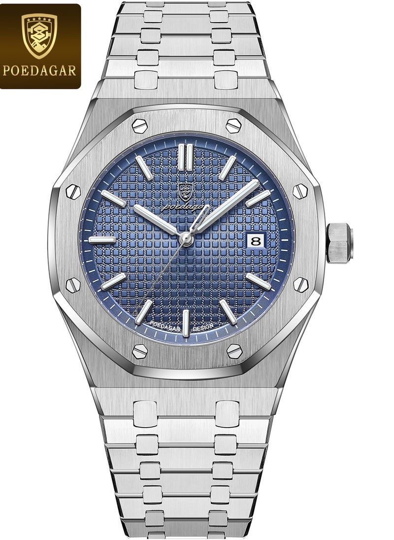 POEDAGAR Man Watch Waterproof Luminous Men's Watch Quartz，Men's Wrist Watches-42mm  - Image 1