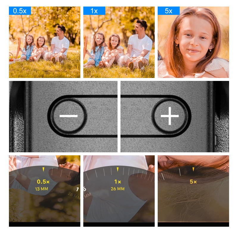 Newmowa Phone Remote Shutter Tripod, Foldable Tripod with Detachable Wireless Remote Control for iPhone Video Photo Shooting/Zooming/Lens Switching, Compatible with iPhone 6.7 Inch(iOS 15 Above) - Image 2