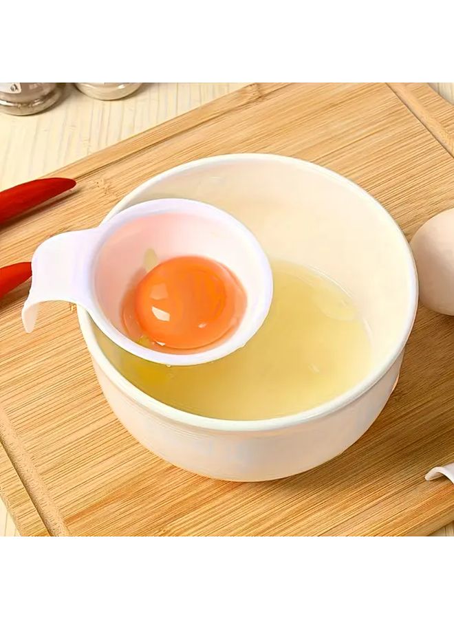 Egg Separator Tool with Ergonomic Handle and Safe Bowl Clamp 1pc Hygienic Plastic Eggshell Cracker Easy Yolk and White Separation for Baking Cooking Meringues Omelets Mess Free Kitchen Gadget Durable Easy Clean Compact Design Foodsafe Material - Image 1