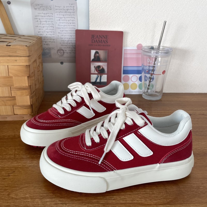 Unisex Flat Sole Casual Sneakers, Lightweight Breathable Low-top Sports Walking Shoes, Non-slip Wear-resistant Daily Athletic Footwear - Image 2