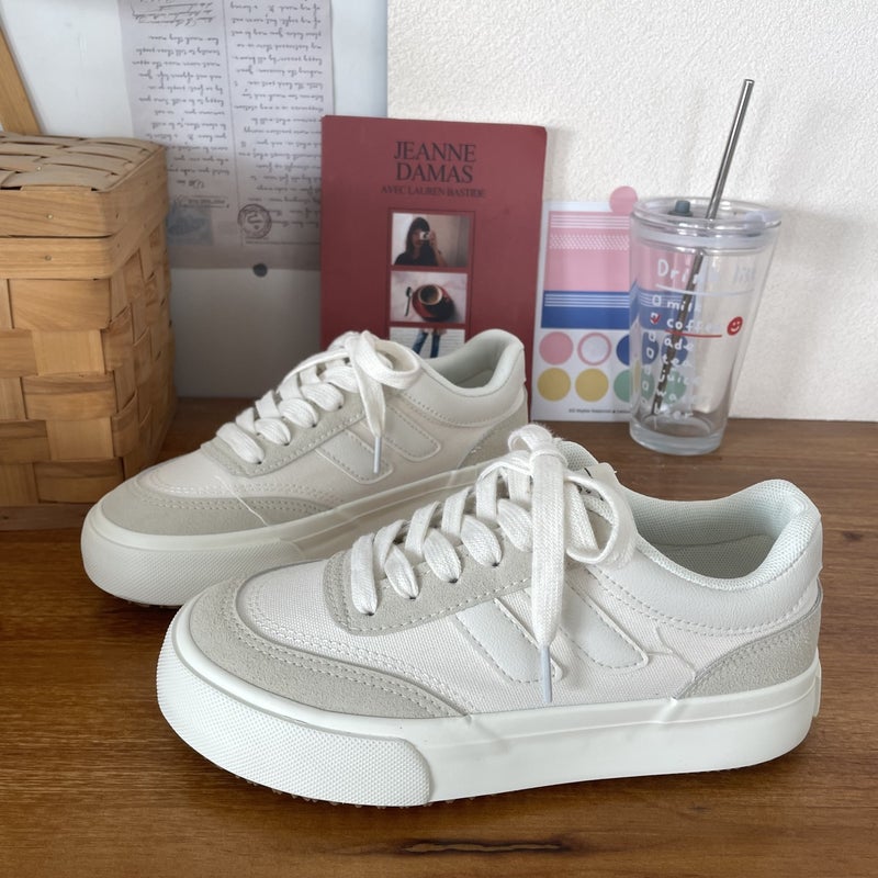 Unisex Flat Sole Casual Sneakers, Lightweight Breathable Low-top Sports Walking Shoes, Non-slip Wear-resistant Daily Athletic Footwear - Image 4