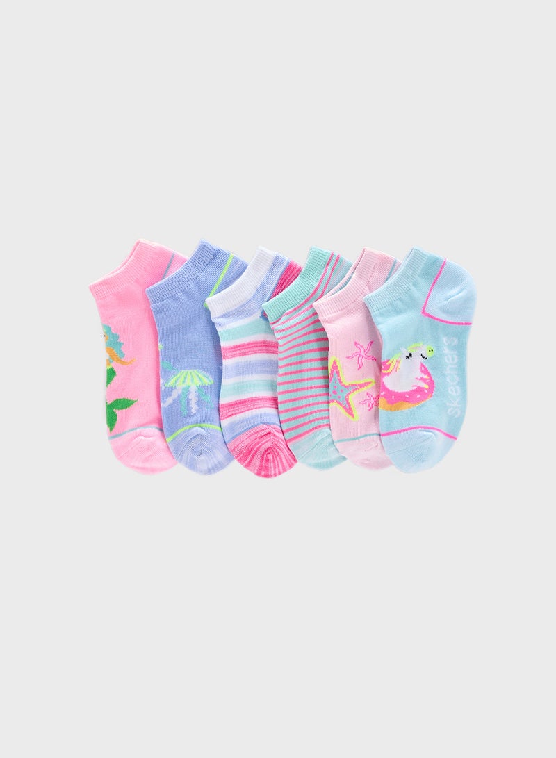SKECHERS Youth 6 Pack Non Terry Socks - Image 1