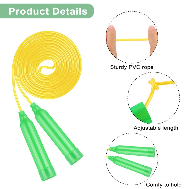 Elcoho 36 Packs Kids Jump Rope Set 7.3 Feet Adjustable Skipping Rope Colorful Kids Outdoor Jump Ropes For Kids Party Favors Outdoor Activity Birthday Reward Gift - Image 2
