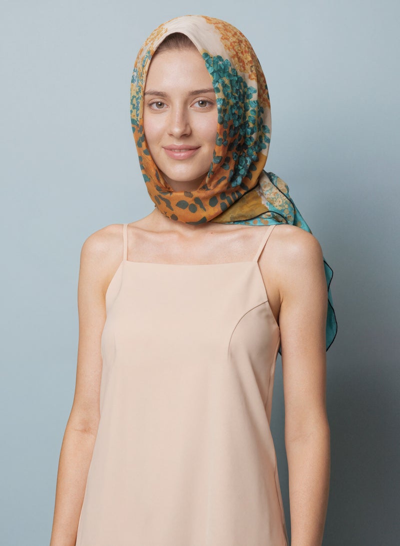 Women's 35 Inch Satin Silk Textured Scarf - Fashion Headband Sleep Wrap Square Scarf - Image 2