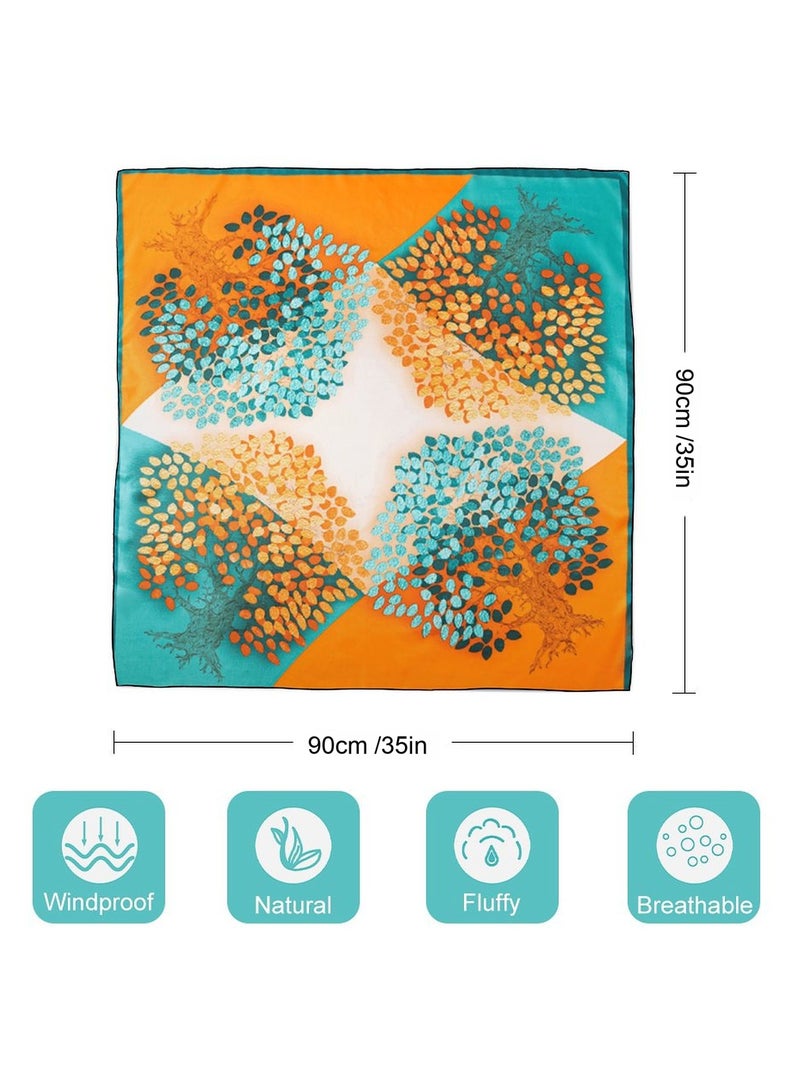 Women's 35 Inch Satin Silk Textured Scarf - Fashion Headband Sleep Wrap Square Scarf - Image 5