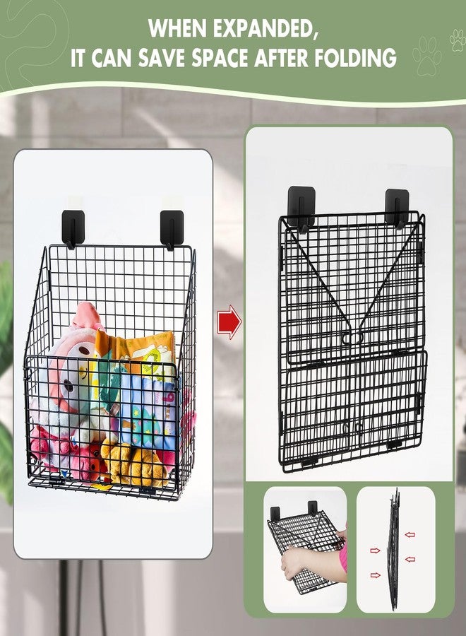 Greentainer Foldable Bath Toy Storage Basket, Collapsible Metal Bathtub Shower Toy Organizer, Wall Mounted Hanging Shower Basket, Bath Toy Holder For Bathtub for Easy Access and Sorting Toys/Clothes/Toiletries - Image 5