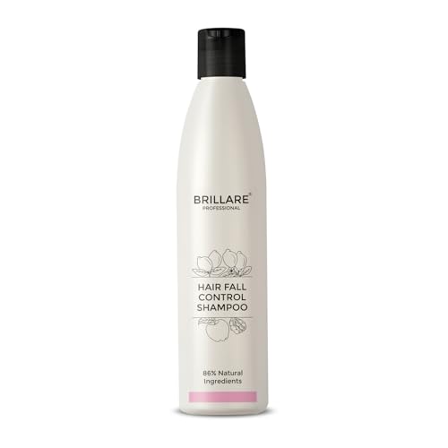 BRILLARE Professional Hair Fall Control Shampoo | 86% Natural with Soy, Apple & Lemon | Reduces Hair Fall, Prevents Breakage | For Men & Women | Anti Hair Fall Shampoo | 100% Vegan - Image 1