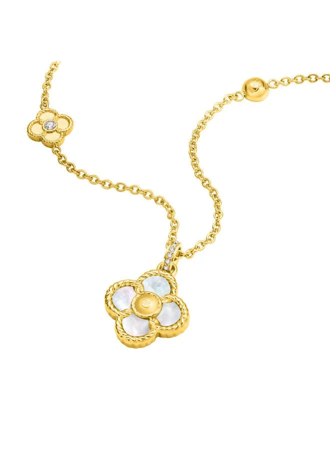 Petalos Gold Plated Mother of Pearl Necklace for Women