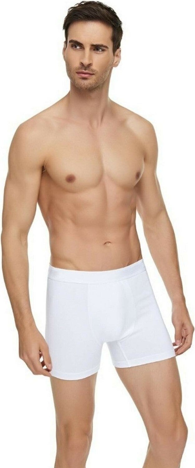 Tutku Elit 6 Pieces White Color Lycra Modal Boxer