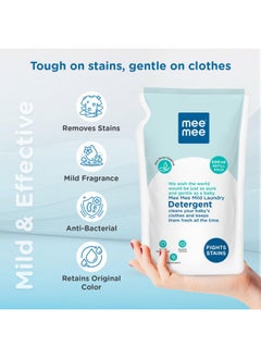 mee mee Baby Liquid Detergent 500 Ml | Ph Balanced, Free From Harsh Chemicals, Safe For Mother'S Hands & Baby'S Skin | Anti-Bacterial, Removes Stains & Odor With One Drop, Hypoallergenic  - Image 3