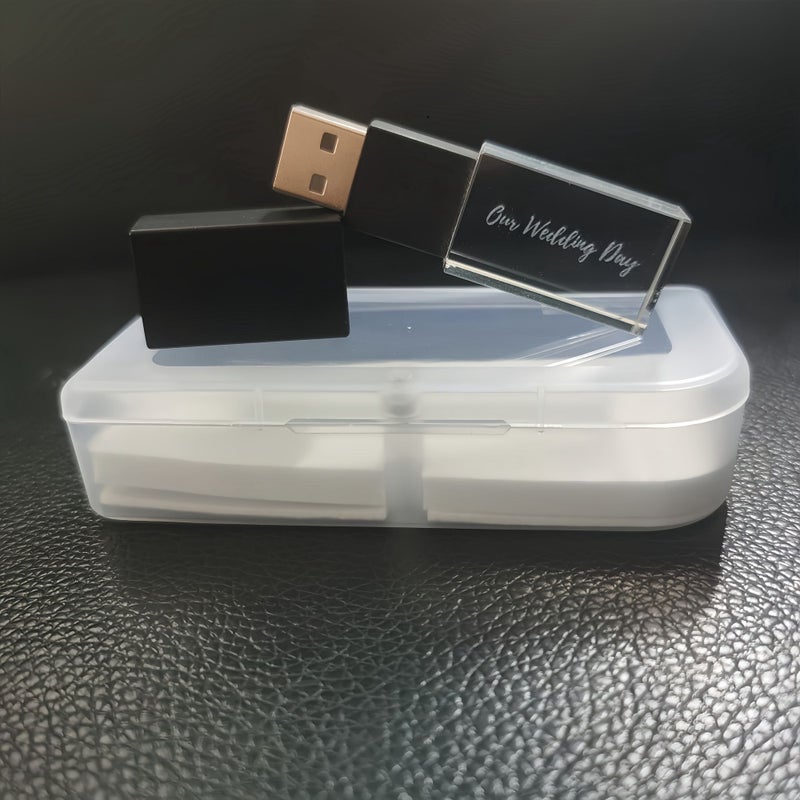 Custom USB Flash Drive 2GB Black Personalized Photo Memory Stick Photography Logo Gift - Image 3