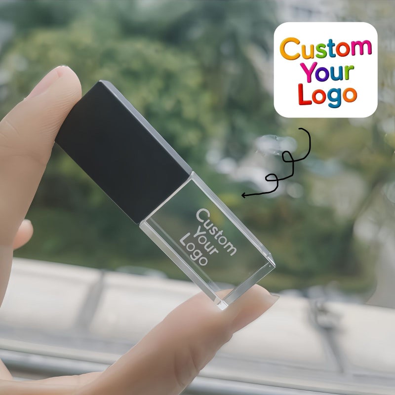Custom USB Flash Drive 2GB Black Personalized Photo Memory Stick Photography Logo Gift - Image 2