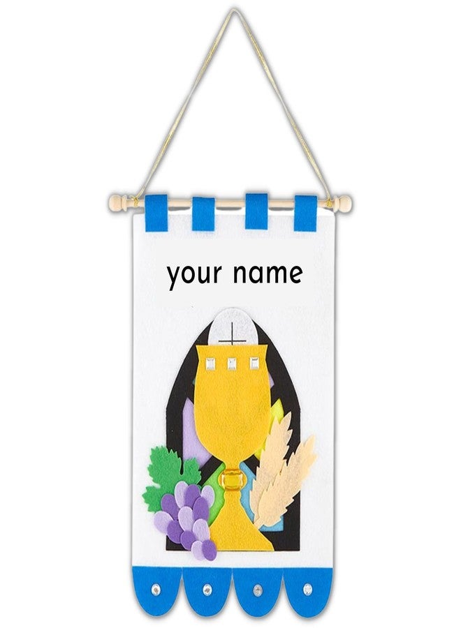 Needzo First Communion Banner Kit, Catholic DIY Craft for Girls and Boys, Includes Supplies and Instructions (Craft Kit) - Image 1