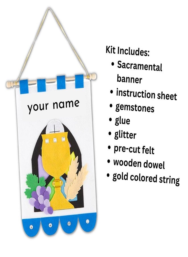 Needzo First Communion Banner Kit, Catholic DIY Craft for Girls and Boys, Includes Supplies and Instructions (Craft Kit) - Image 2