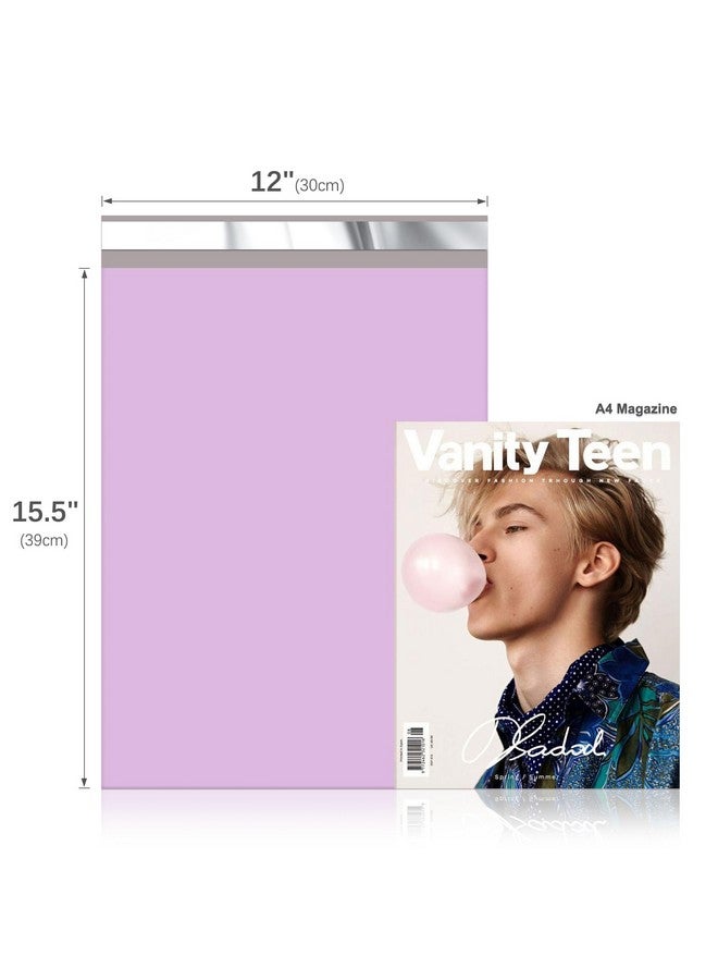 Fuxury Poly Mailers 12X15.5Inch 50 Pcs, Waterproof Shipping Bags For Clothing, Strong Adhesive Shipping Envelopes For Small Business Suppliers, Self Seal Mailers Poly Bags Mailing Envelopes Purple - Image 2