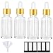 PrettyCare 4 Pack 1oz Dropper Bottles for Essential Oils 30 ml Clear Glass Essential Oils Bottles with Labels Funnels Empty Leak Proof Tincture Bottles for Personal Care Beauty - Image 2
