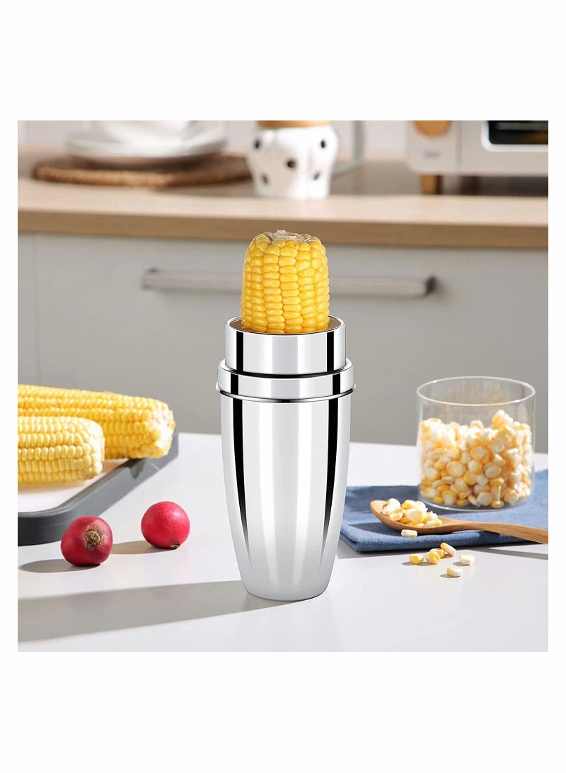 SYOSI Corn Peeler 304 Stainless Steel Cob with Cup Convenient Stripper Tool Quickly Peeling Kernels Cutter For Kitchen Thresher from the - Image 2
