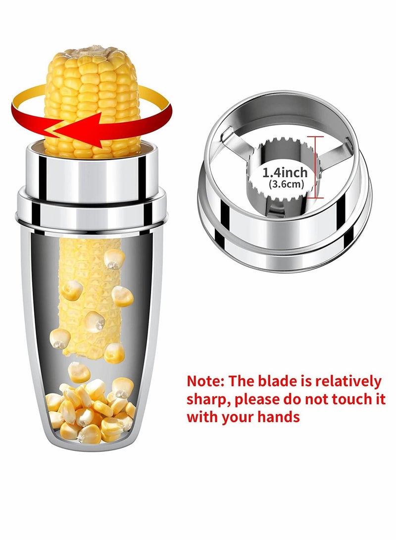 SYOSI Corn Peeler 304 Stainless Steel Cob with Cup Convenient Stripper Tool Quickly Peeling Kernels Cutter For Kitchen Thresher from the - Image 3