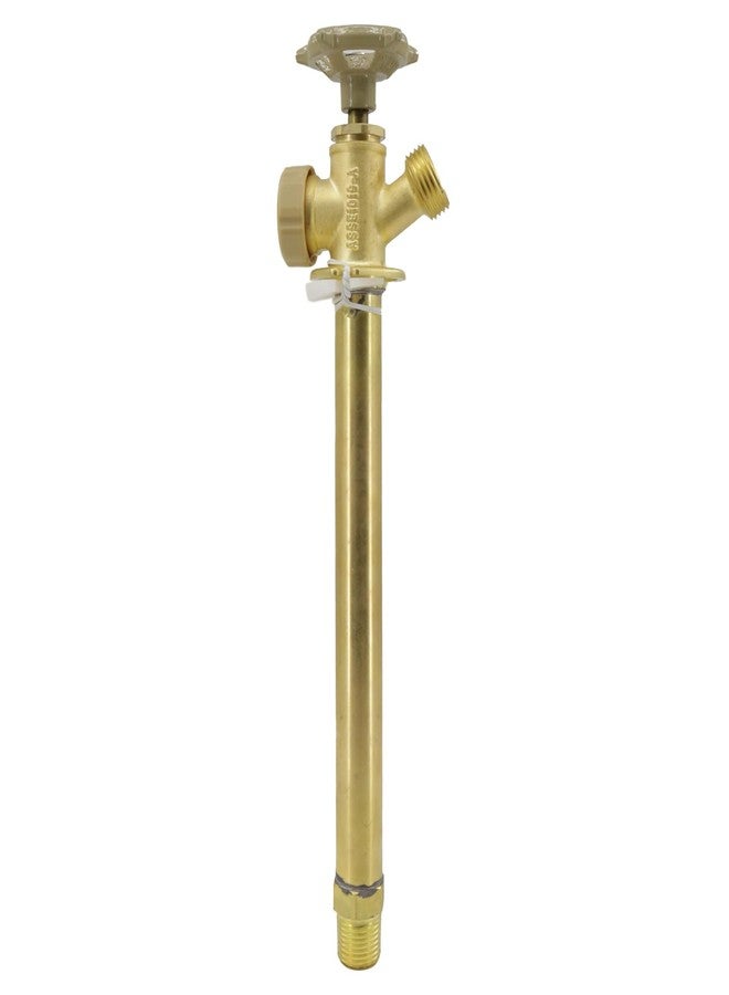 Himaweek 8 Inch Anti-Siphon Frost Free Sillcock, 1/2 x 3/4 Inch MHT, Push to Connect Brass Plumbing Fitting, PEX Pipe Chrome Plated Brass Body, 8 inch Length (10 Inch) - Image 1
