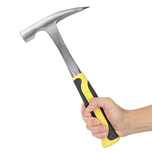 CertBuy 2 Pack Rock Pick Hammer With Non-Skid Handle, 12.8 Inch All Steel Geologist Hammer, Drop Forged Masonry Hammers, Geologist Hammers with Pointed Tip for Mining - Image 3