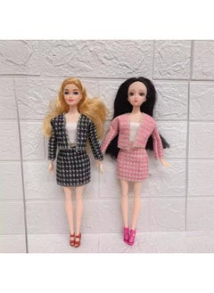 30CM 11 Inch Doll Temperament Name Warm Small Fragrant Style Coat Skirt Three Piece Suit-Color:YR-150 (excluding Doll)-Height:The Three-piece Skirt Set Does Not Include Dolls