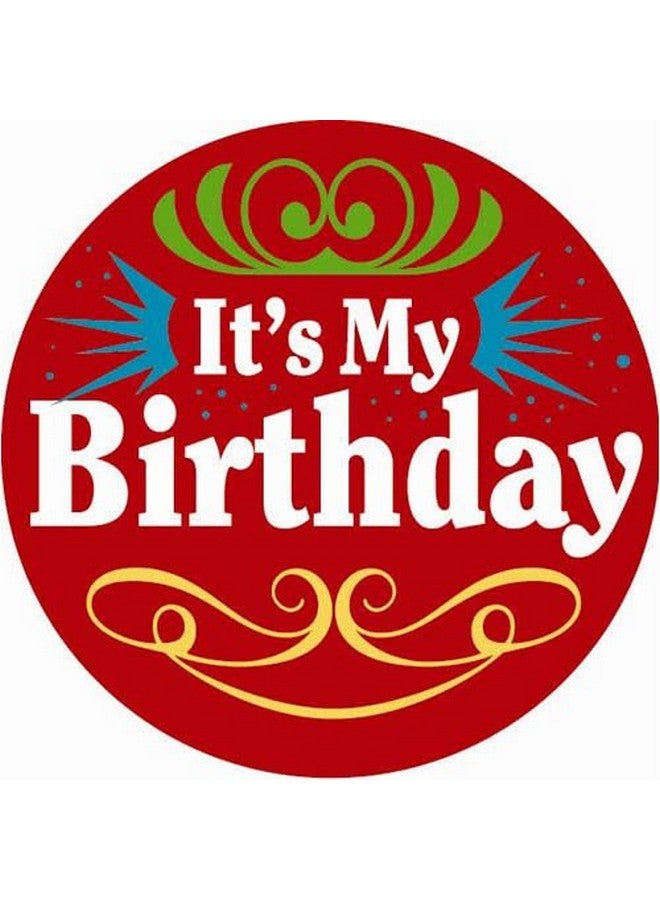 Beistle أحمر إنه عيد ميلادي ساتين زر - Image 2